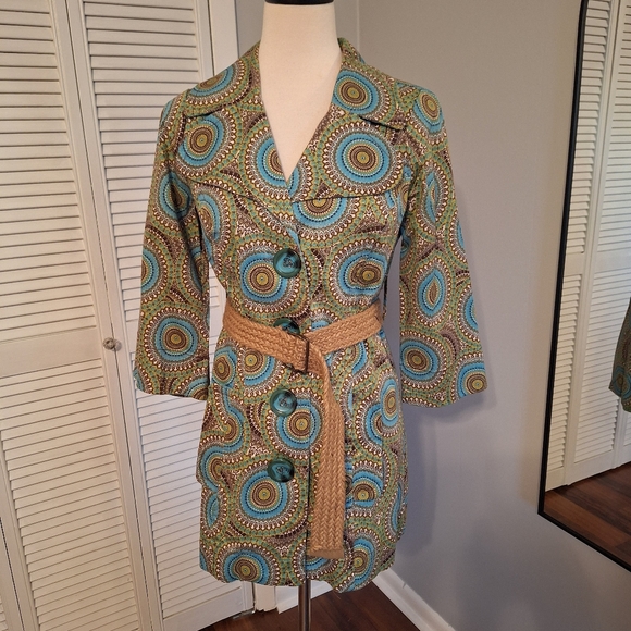 Anthropologie Jackets & Blazers - Ivy Jane Anthropologie Bohemian Style belted pea coat sz XS